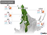 実況天気(2025年03月09日)