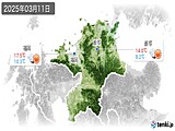 2025年03月11日の福岡県の実況天気