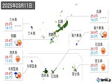 2025年03月11日の沖縄県の実況天気