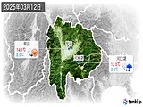 2025年03月12日の山梨県の実況天気