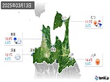 2025年03月13日の青森県の実況天気