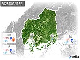2025年03月16日の広島県の実況天気