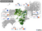 2025年03月17日の近畿地方の実況天気