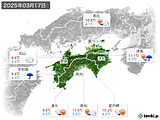 2025年03月17日の四国地方の実況天気