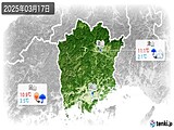 2025年03月17日の岡山県の実況天気