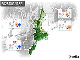 2025年03月18日の三重県の実況天気