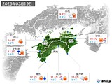 2025年03月19日の四国地方の実況天気