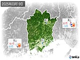 2025年03月19日の岡山県の実況天気