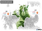 2025年03月26日の福岡県の実況天気