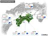 2025年03月27日の四国地方の実況天気