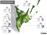 2025年03月28日の道東の実況天気
