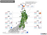 2025年03月29日の東北地方の実況天気