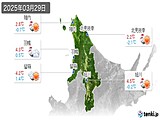 2025年03月29日の道北の実況天気