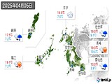 2025年04月05日の長崎県の実況天気