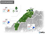 2025年04月08日の島根県の実況天気