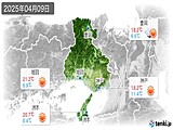 2025年04月09日の兵庫県の実況天気