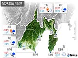 2025年04月10日の静岡県の実況天気