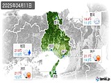 2025年04月11日の兵庫県の実況天気