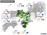 2025年04月15日の近畿地方の実況天気