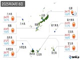 実況天気(2025年04月16日)
