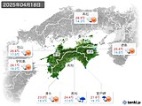 2025年04月18日の四国地方の実況天気