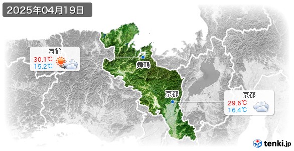 京都府(2025年04月19日の天気