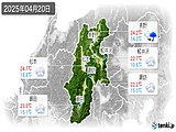 2025年04月20日の長野県の実況天気