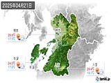 2025年04月21日の熊本県の実況天気