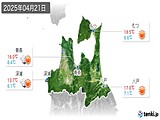 2025年04月21日の青森県の実況天気