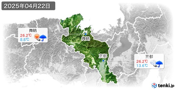 京都府(2025年04月22日の天気