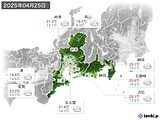 2025年04月25日の東海地方の実況天気