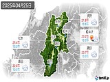 2025年04月25日の長野県の実況天気