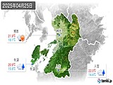 2025年04月25日の熊本県の実況天気