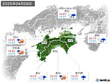 2025年04月28日の四国地方の実況天気