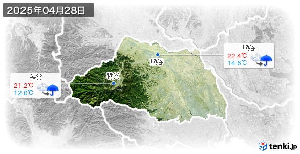 埼玉県(2025年04月28日の天気