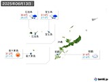 実況天気(2025年06月13日)