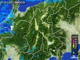 2015年01月02日の長野県の雨雲レーダー