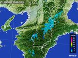 2015年01月06日の奈良県の雨雲レーダー