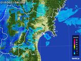 2015年01月06日の宮城県の雨雲レーダー