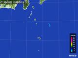 2015年01月08日の東京都(伊豆諸島)の雨雲レーダー