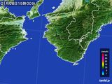 2015年01月08日の和歌山県の雨雲レーダー
