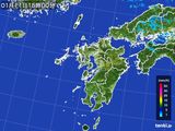 2015年01月11日の九州地方の雨雲レーダー