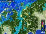 2015年01月11日の長野県の雨雲レーダー