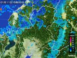 雨雲レーダー(2015年01月11日)