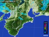 2015年01月11日の三重県の雨雲レーダー