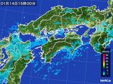 雨雲レーダー(2015年01月14日)