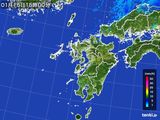 2015年01月15日の九州地方の雨雲レーダー