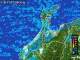 2015年01月17日の石川県の雨雲レーダー