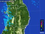 2015年01月18日の岩手県の雨雲レーダー