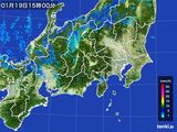 2015年01月19日の関東・甲信地方の雨雲レーダー